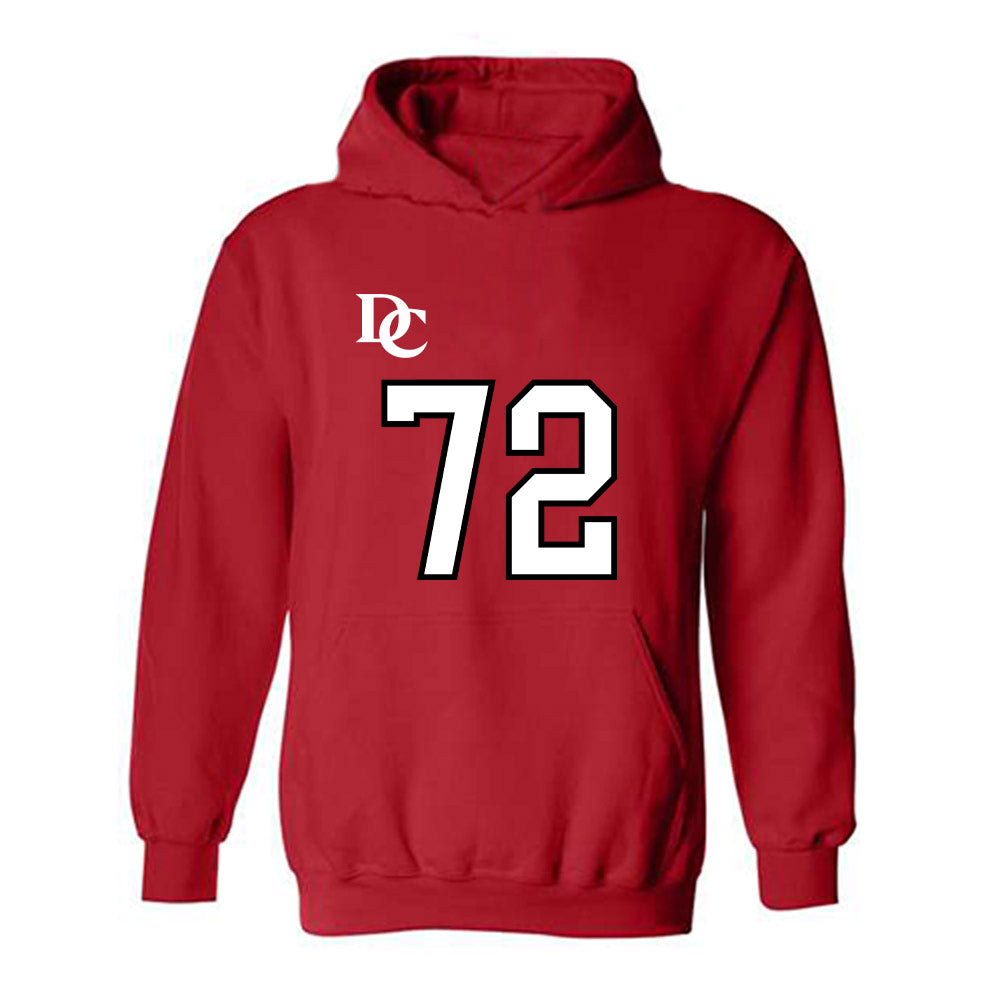 Davidson - NCAA Football : Liam Turner - Orange Hooded Sweatshirt
