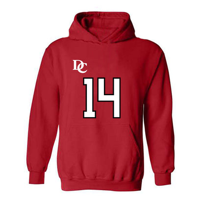 Davidson - NCAA Football : Landon Smart - Orange Hooded Sweatshirt