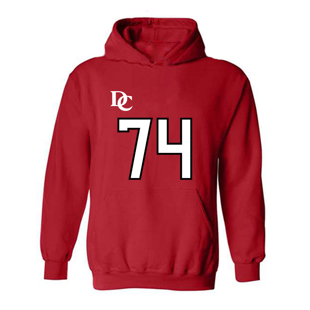 Davidson - NCAA Football : Kyler Herring - Orange Hooded Sweatshirt-0