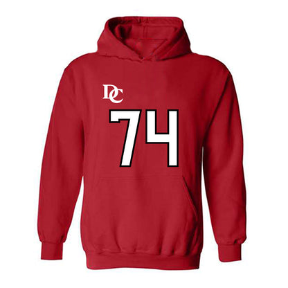 Davidson - NCAA Football : Kyler Herring - Orange Hooded Sweatshirt-0