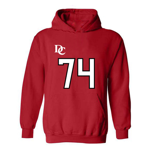 Davidson - NCAA Football : Kyler Herring - Orange Hooded Sweatshirt-0