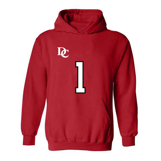 Davidson - NCAA Football : Jaleel Sales - Orange Hooded Sweatshirt