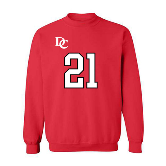 Davidson - NCAA Football : Caiden Collins - Orange Crewneck Sweatshirt-0