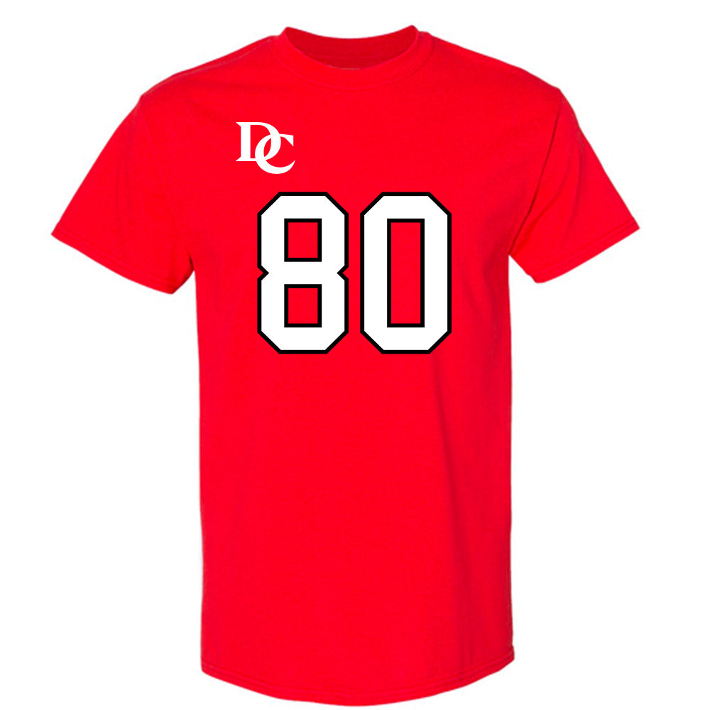 Davidson - NCAA Football : Xavier Vela - Orange T-Shirt-0