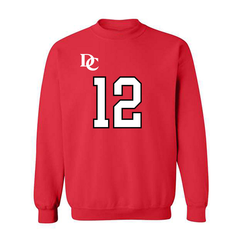 Davidson - NCAA Football : Christian Lyons - Orange Crewneck Sweatshirt-0