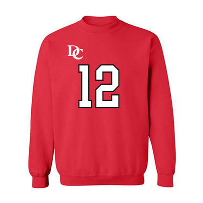 Davidson - NCAA Football : Christian Lyons - Orange Crewneck Sweatshirt-0