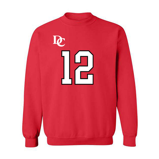 Davidson - NCAA Football : Christian Lyons - Orange Crewneck Sweatshirt-0