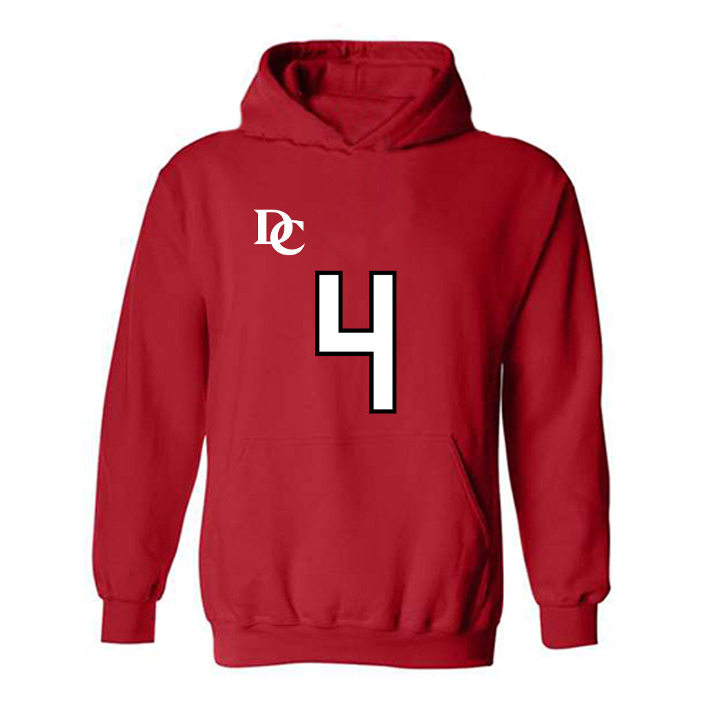 Davidson - NCAA Football : Tahir Henry - Orange Hooded Sweatshirt
