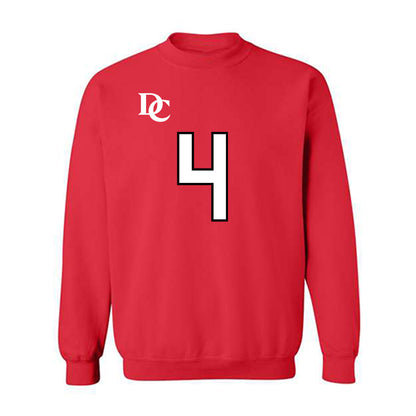 Davidson - NCAA Football : Tahir Henry - Orange Crewneck Sweatshirt