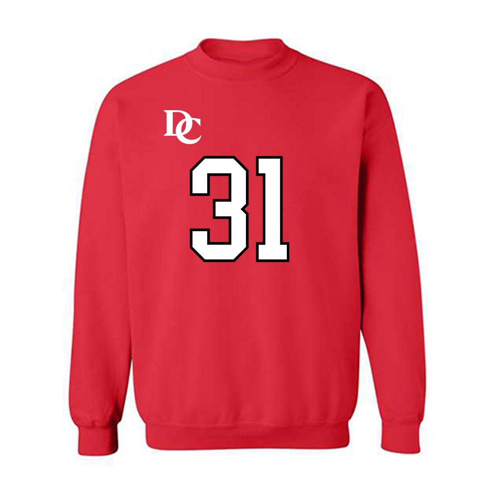 Davidson - NCAA Football : Michael Leonard - Orange Crewneck Sweatshirt