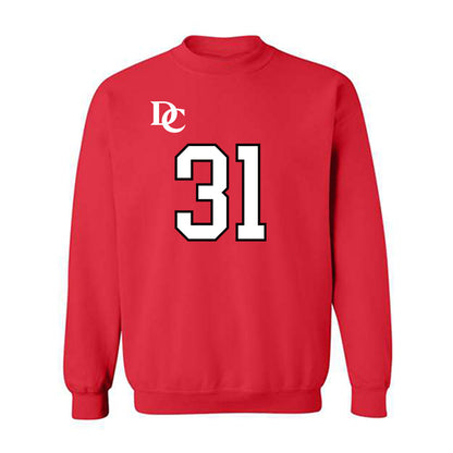 Davidson - NCAA Football : Michael Leonard - Orange Crewneck Sweatshirt
