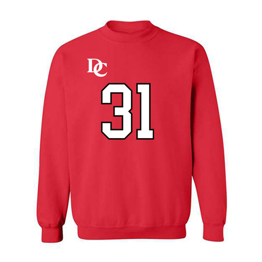 Davidson - NCAA Football : Michael Leonard - Orange Crewneck Sweatshirt