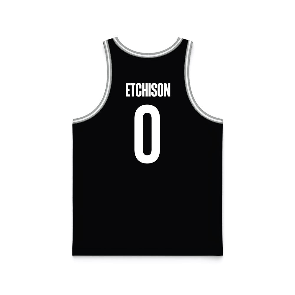 Idaho State - NCAA Men's Basketball : Gus Etchison - Black Basketball Jersey-1