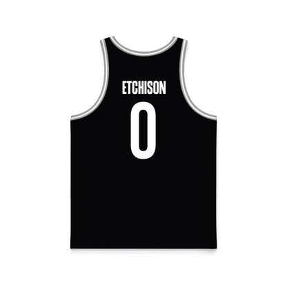 Idaho State - NCAA Men's Basketball : Gus Etchison - Black Basketball Jersey-1
