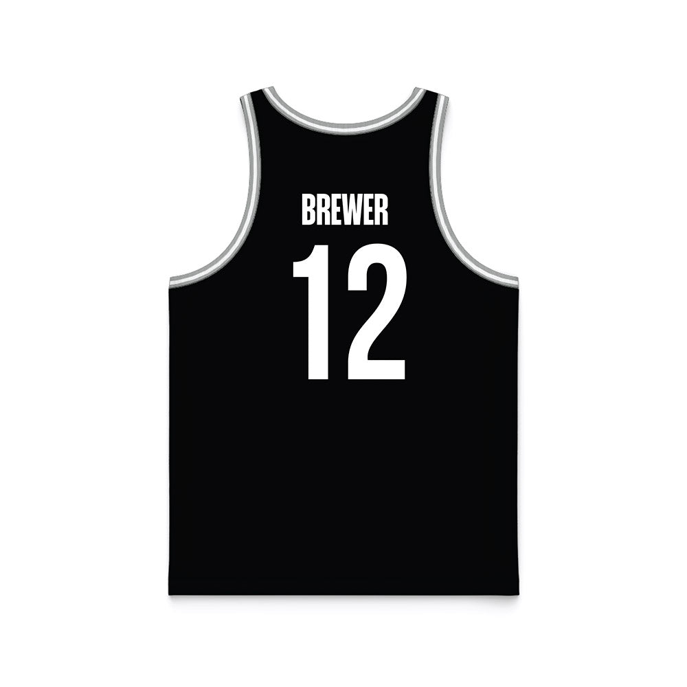 Idaho State - NCAA Men's Basketball : Lachlan Brewer - Black Basketball Jersey-1