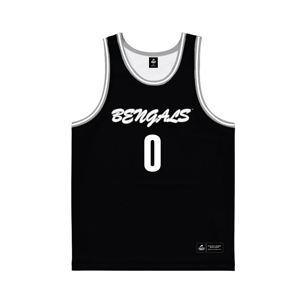 Idaho State - NCAA Men's Basketball : Gus Etchison - Black Basketball Jersey-0