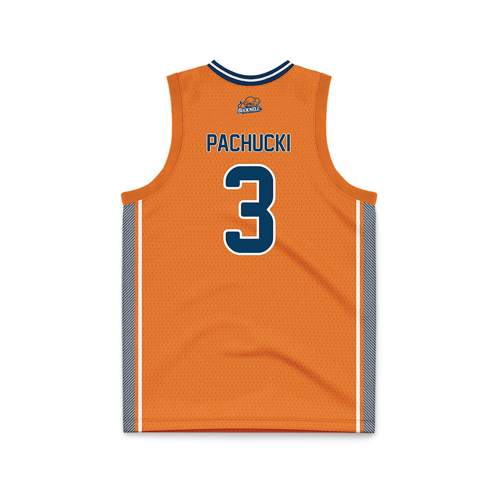 Bucknell - NCAA Men's Basketball : Aleksander Pachucki - Gold Basketball Jersey-1