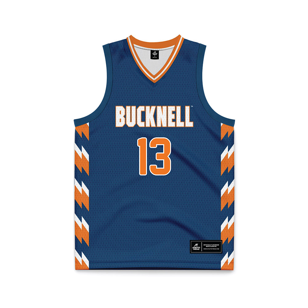 Bucknell - NCAA Women's Basketball : Hope Masonius - Blue Basketball Jersey-0