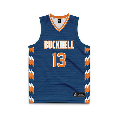Bucknell - NCAA Women's Basketball : Hope Masonius - Blue Basketball Jersey-0