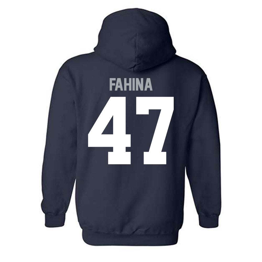 Utah State - NCAA Football : Naki Fahina - Classic Shersey Hooded Sweatshirt-1
