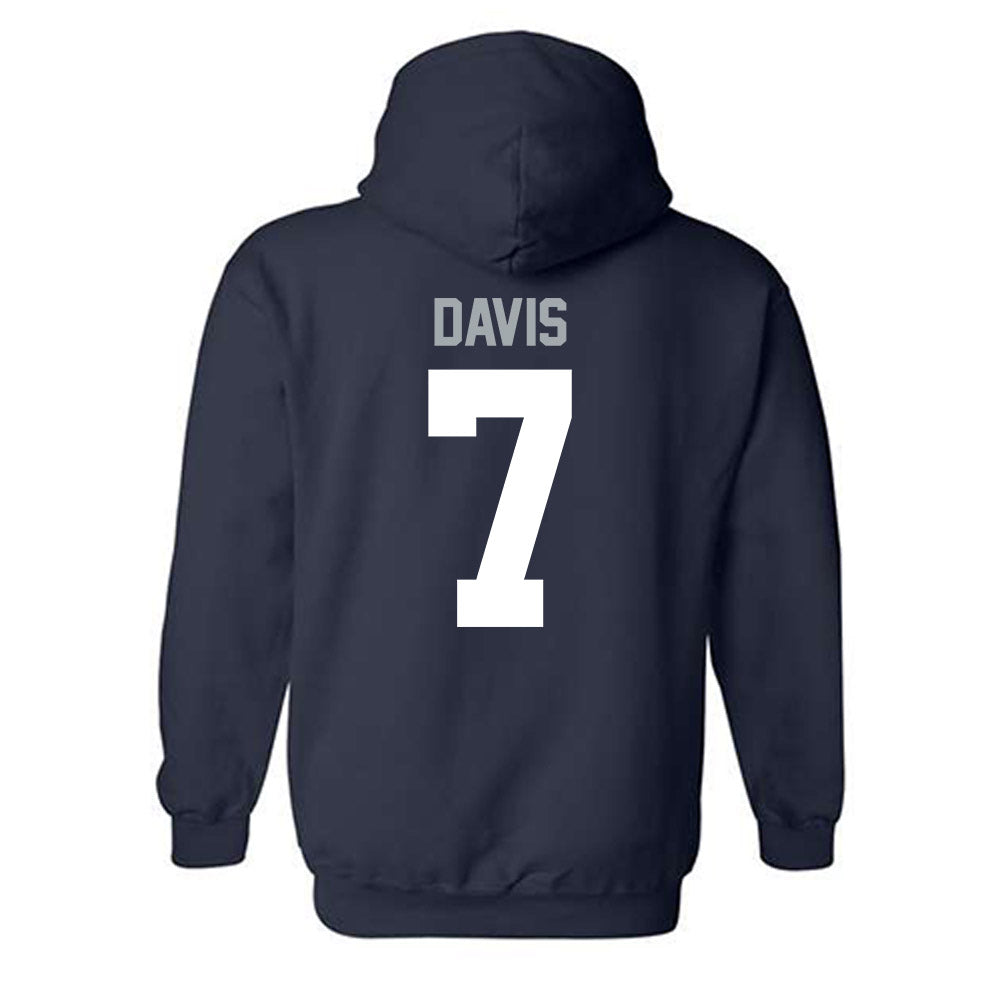 Utah State - NCAA Football : Kahanu Davis - Classic Shersey Hooded Sweatshirt-1