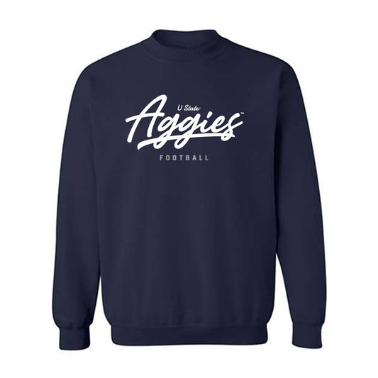 Utah State - NCAA Football : Ike Larsen - Classic Shersey Crewneck Sweatshirt-0