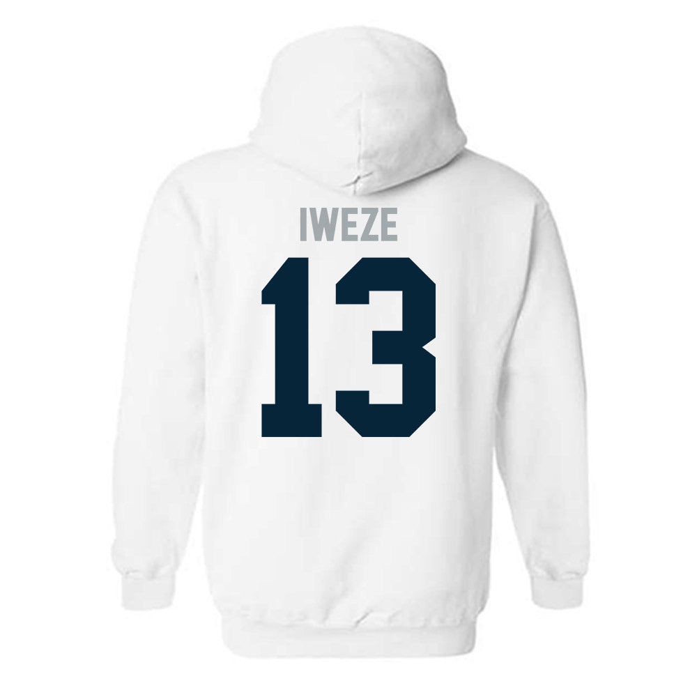 Utah State - NCAA Men's Basketball : David Iweze - Classic Shersey Hooded Sweatshirt-1