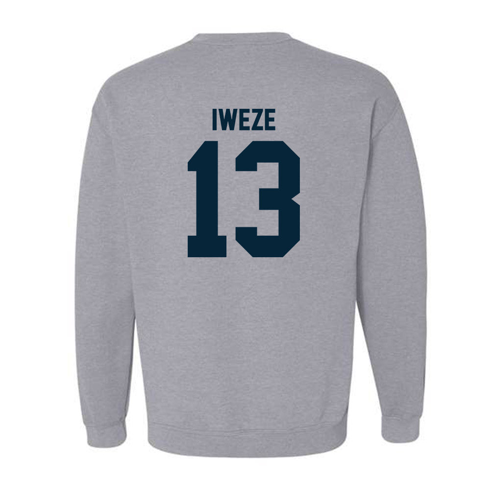 Utah State - NCAA Men's Basketball : David Iweze - Crewneck Sweatshirt-1
