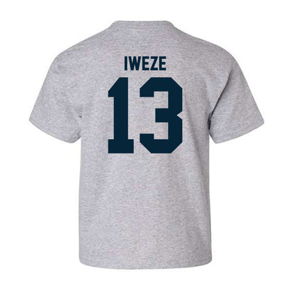 Utah State - NCAA Men's Basketball : David Iweze - Youth T-Shirt-1