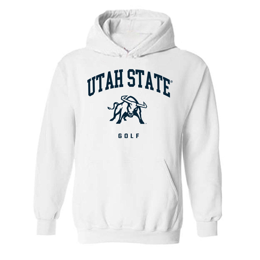 Utah State - NCAA Men's Golf : Luis Cantu - Hooded Sweatshirt-0