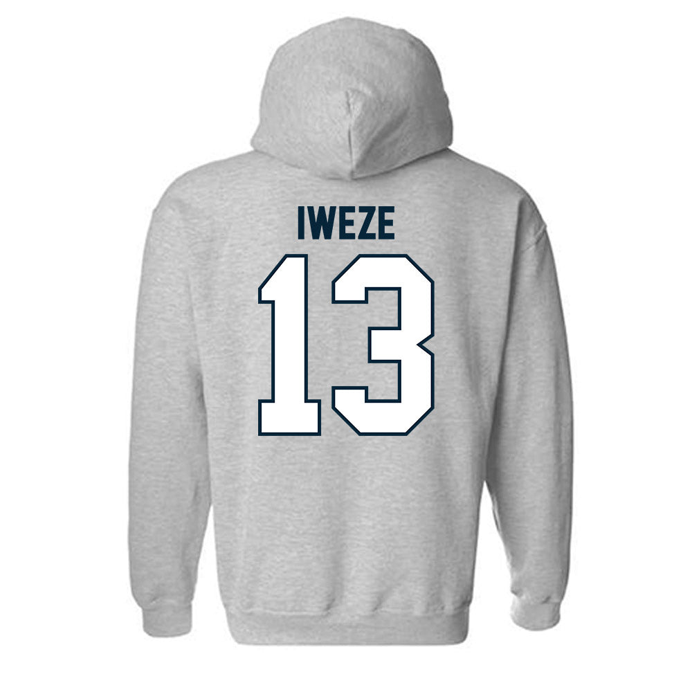 Utah State - NCAA Men's Basketball : David Iweze - Hooded Sweatshirt-1