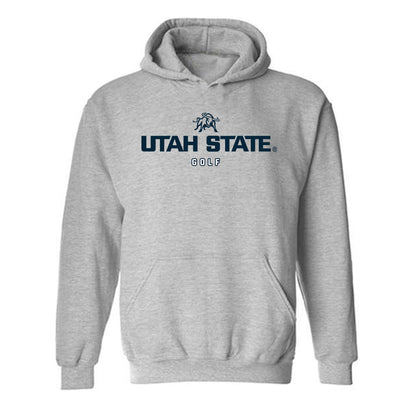Utah State - NCAA Men's Golf : Luis Cantu - Hooded Sweatshirt-0