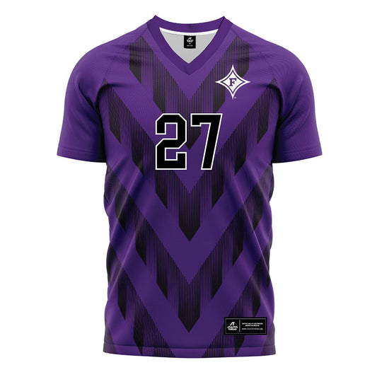 Furman - NCAA Men's Soccer : Luke Munson - Purple Soccer Jersey-0