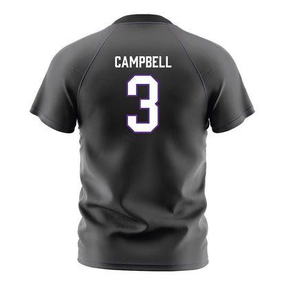 Furman - NCAA Men's Soccer : Trip Campbell - Black Soccer Jersey-1