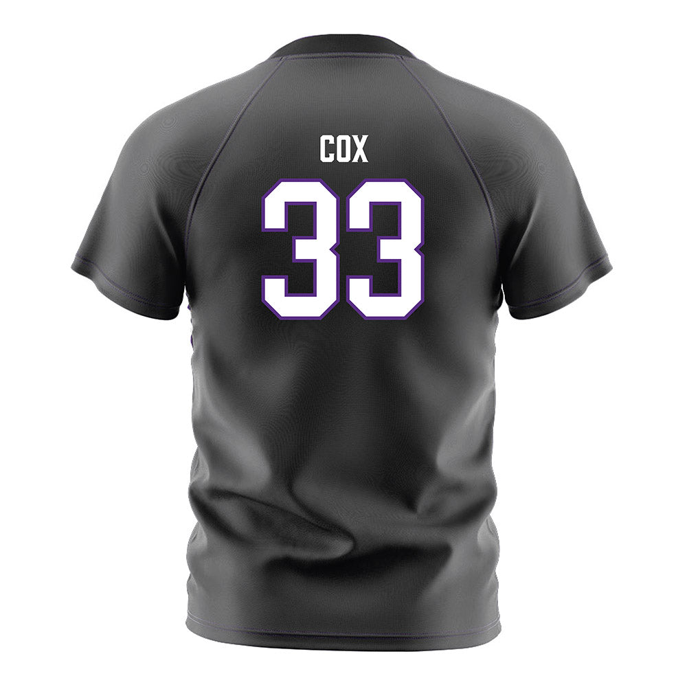 Furman - NCAA Men's Soccer : Gabe Cox - Black Soccer Jersey-1
