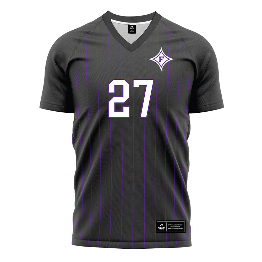 Furman - NCAA Men's Soccer : Luke Munson - Black Soccer Jersey-0