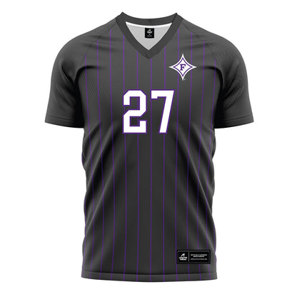 Furman - NCAA Men's Soccer : Luke Munson - Black Soccer Jersey-0