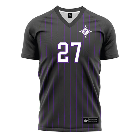 Furman - NCAA Men's Soccer : Luke Munson - Black Soccer Jersey-0