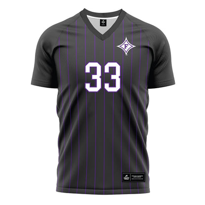 Furman - NCAA Men's Soccer : Gabe Cox - Black Soccer Jersey-0