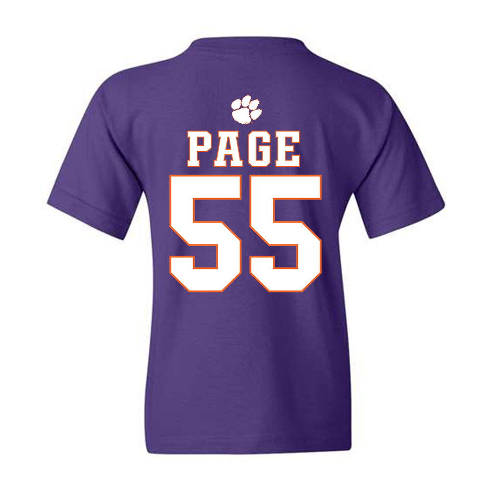 Clemson - NCAA Football : Payton Page - Fashion Shersey Youth T-Shirt