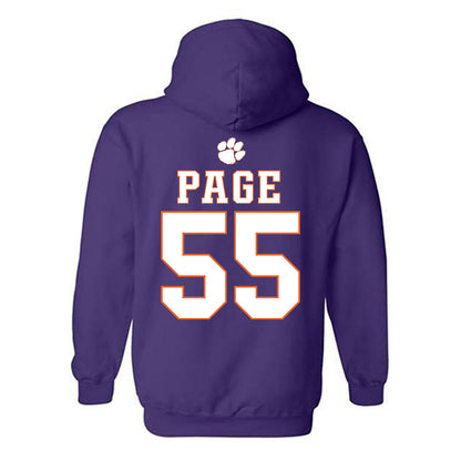 Clemson - NCAA Football : Payton Page - Fashion Shersey Hooded Sweatshirt