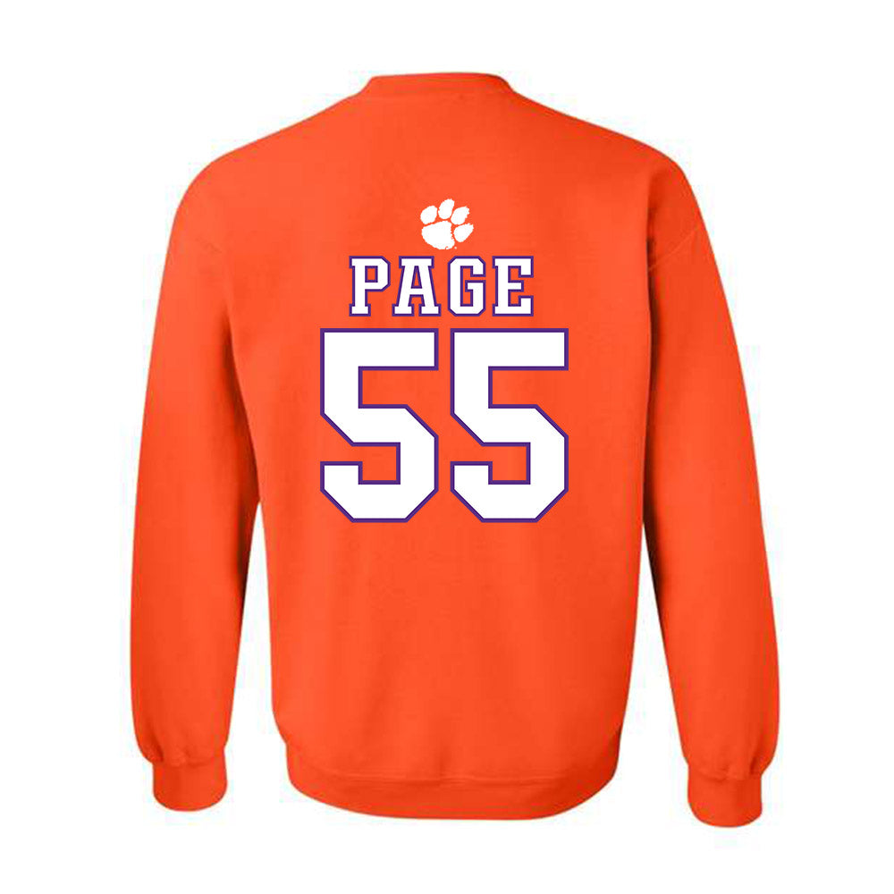 Clemson - NCAA Football : Payton Page - Fashion Shersey Crewneck Sweatshirt