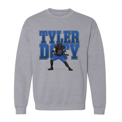 Buffalo - NCAA Football : Tyler Doty - Player Collage Crewneck Sweatshirt