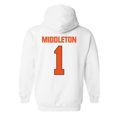 BGSU - NCAA Football : Allen Middleton - Classic Shersey Hooded Sweatshirt-1