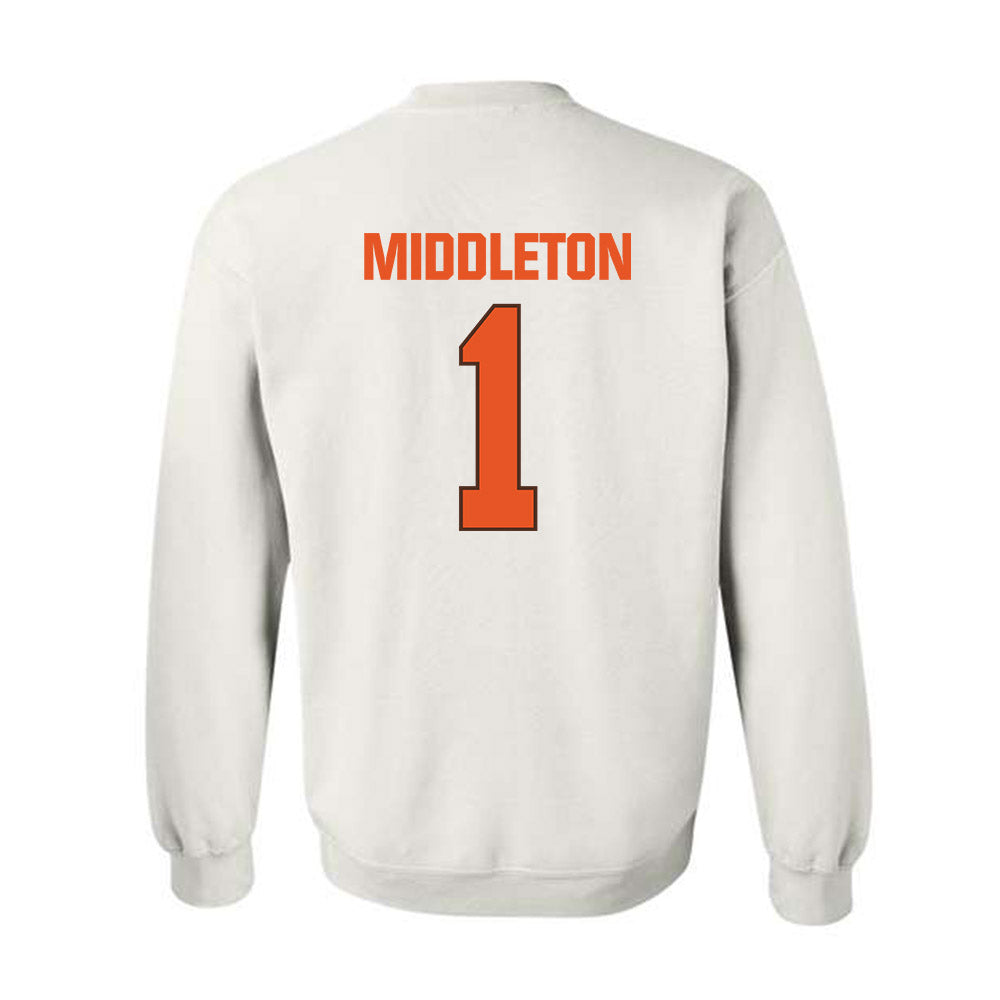 BGSU - NCAA Football : Allen Middleton - Classic Shersey Crewneck Sweatshirt-1