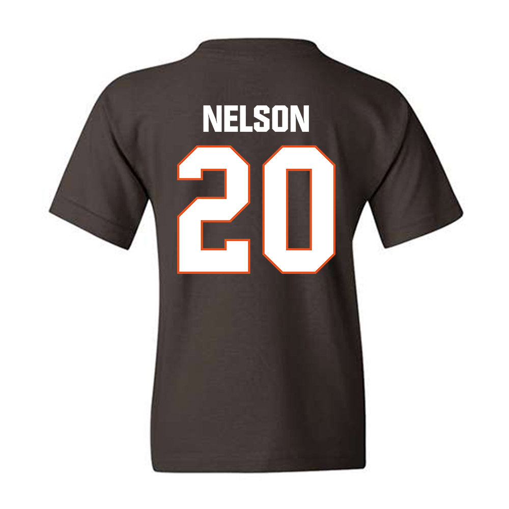 BGSU - NCAA Football : TJ Nelson - Classic Shersey Youth T-Shirt-1