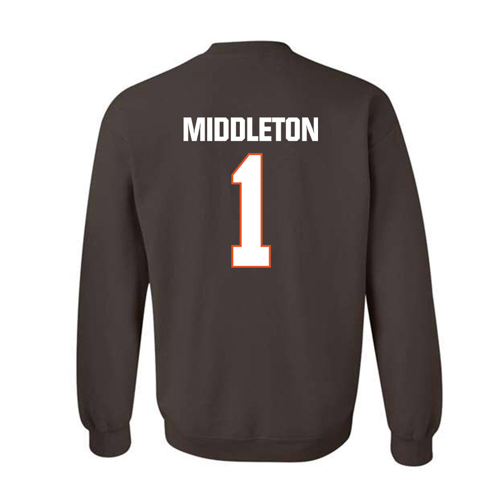 BGSU - NCAA Football : Allen Middleton - Classic Shersey Crewneck Sweatshirt-1