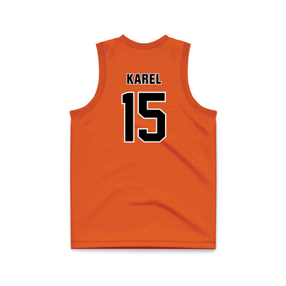 BGSU - NCAA Men's Basketball : Camden Karel - Orange Basketball Jersey-1