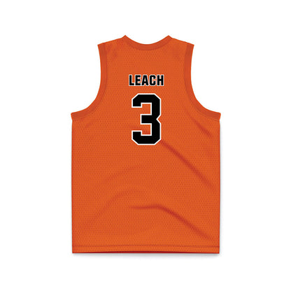 BGSU - NCAA Men's Basketball : Makhi Leach - Orange Basketball Jersey-1