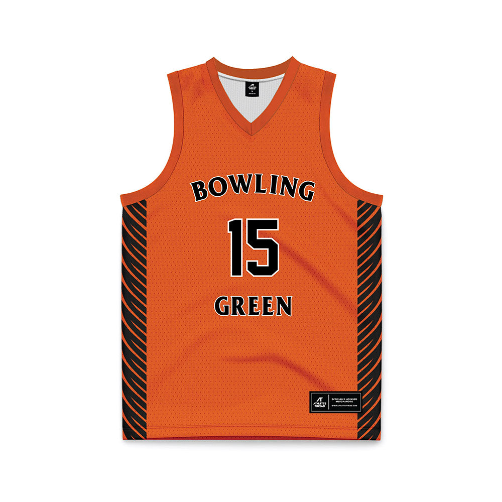 BGSU - NCAA Men's Basketball : Camden Karel - Orange Basketball Jersey-0